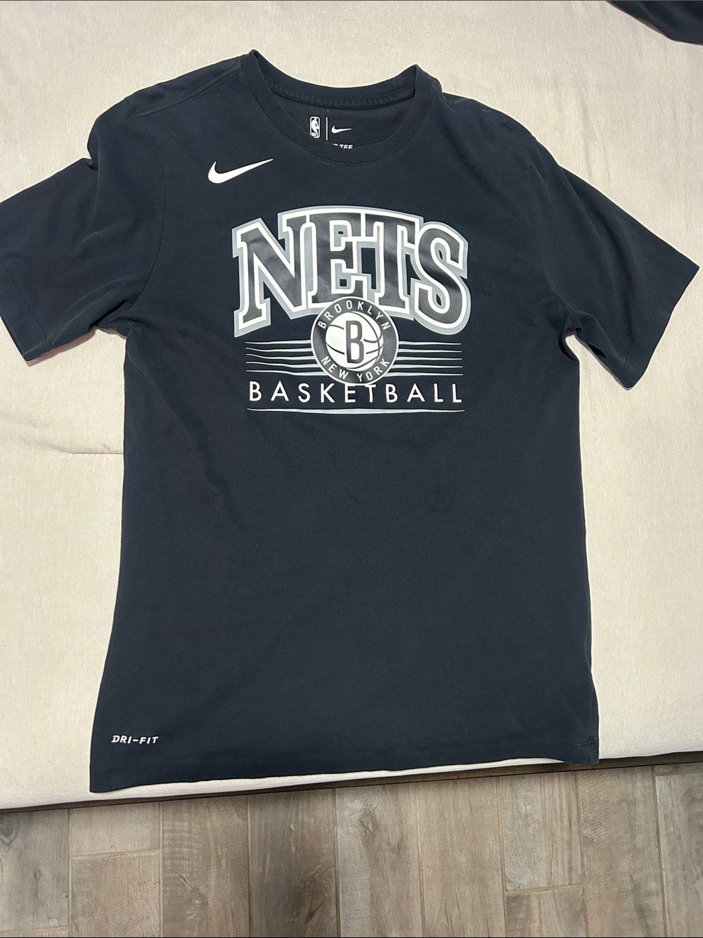 Nike Black & White Brooklyn Nets Basketball Tee